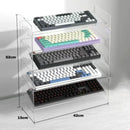 Acrylic Keyboard & Mouse Stand by Axyaa - Desktop Organizer & Space-Saving Rack