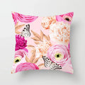 Axyaa Flower Butterfly Pattern Decorative Pillowcase for Home Sofa.