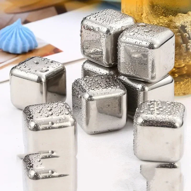 Axyaa Stainless Steel Ice Stones for Quick-freezing Beverages Cooling