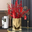 Axyaa Silver Ruffled Flower Vase Porcelain Arrangement Decoration Terrarium Home Décor