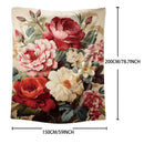 Luxury Floral Fleece Blanket by Axyaa: Soft & Cozy Sofa Nap Blanket for Perfect Gift