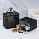 Axyaa Mesh Drainage Bathing Basket: Large Capacity, Foldable, Shower Bag for Travel & Home