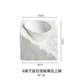 Axyaa Ceramic Stone Pattern Soup Salad Molecular Gastronomy Tableware Art Dish Bowl