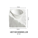 Axyaa Ceramic Stone Pattern Soup Salad Molecular Gastronomy Tableware Art Dish Bowl