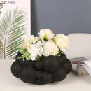 Axyaa Cloud Ceramic Vase Flowers Pots Desk Decoration Room Aesthetic Decor