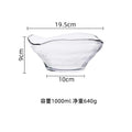 Axyaa Irregular Hammer Glass Salad Bowl Fruit Dessert Noodle Molecular Cuisine Tableware