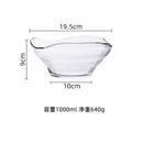 Axyaa Irregular Hammer Glass Salad Bowl Fruit Dessert Noodle Molecular Cuisine Tableware