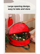 Axyaa Christmas Wreath Storage Bag: Round Waterproof Dustproof with Handles for Holiday Decorations