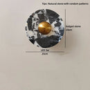 Axyaa Round Stone LED Wall Lamp Sconce White Ball 220v G9 Bulb for Bathroom Mirror