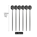 Axyaa 6pcs Stainless Steel Ice Cream Spoons Set for Bars Kitchen