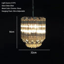 Axyaa Vintage Blue Glass LED Pendant Chandelier