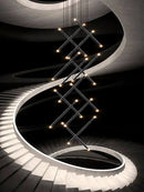 Axyaa LED Staircase Pendant Chandelier - Modern Nordic Design