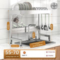 Axyaa Stainless Steel Sink Drying Rack | Kitchen Dish Drainer Holder & Storage