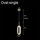 Axyaa LED Crystal Pendant Lamp - Modern Round/Oval Suspension Light for Bedroom, Dining Room