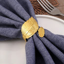 Gold Maple Leaf Napkin Rings by Axyaa: Elegant Table Decor for Wedding, Party, Dinner