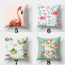 Axyaa Flamingo Sofa Pillow Cover 45cmX45cm Square Cushion Case Boho Style