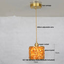 Axyaa Crystal Pendant Light: Luxury LED Copper Ceiling Lamp for Home Decor & Lighting