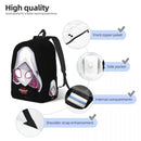 Axyaa Spider-Gwen Mask Backpack for Kids - Durable School Bookbag.