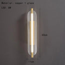Axyaa Brass Gold Clear Glass Wall Light for Living Room and Bedroom