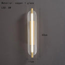 Axyaa Brass Gold Glass Wall Light Modern Sconce for Living Room Bedroom Aisle