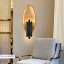 Axya Metal Tube Resin Plate Wall Lamps Nordic Home Decor Silver Gold Light Fixtures