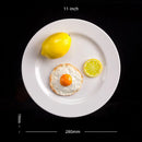 Axyaa Melamine Steak Trays Round Dinner Plates Dining Sets Hotel Househould
