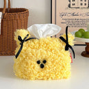 Axyaa Plush Cartoon Dog Napkin Holder: Cute Tissue Storage Box for Home Kitchens