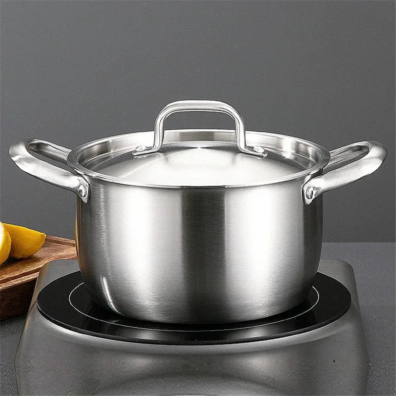 Axya Thick Stainless Steel Soup Pot for Induction Gas Stoves