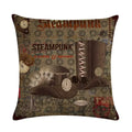 Axyaa Retro Typewriter Camera Linen Pillow Cover 45x45cm
