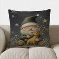 Axyaa Winter Wreath Decorative Pillow Cover for Sofa, Bedroom, Car