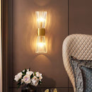 Axyaa Luxury Crystal Wall Lamp: Modern Design LED Lighting for Home Decor