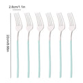 Axyaa 6Pcs Dinner Fork Set Stainless Steel Silverware Cutlery Mirror Flatware