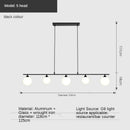 Axyaa Glass LED Chandelier: Stylish Long Pendant Light for Kitchen, Dining Room, and Island