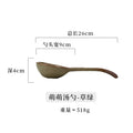 Axyaa Coarse Pottery Spoons: Long-handled Creative Ceramic Tableware Soup Spoons