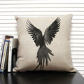Axyaa African Animal Linen Pillow Cover 45x45cm - Lion, Elephant, Elk Portrait Decor