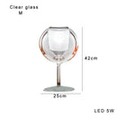 Axyaa Gold Chrome Glass Table Lamp | Luxury Decor for Living Room, Villa, Cafe