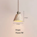 Axyaa Creative Stone LED Chandelier Retro Hanging Lamp for Kitchen Bedroom Lighting