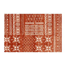 Axyaa Red Geometric Living Room Rug Festive Ethnic Style Christmas Decor Cozy Bedroom Mat