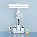 Axyaa Rechargeable Table Lamp with Fan, LED Clock Display and Reading Light