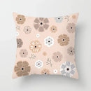 Axyaa Abstract Line Flower Print Pillowcase