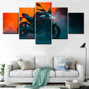 Canvas Bikes Poster Painting Wall Art Home Decor Picture Print for Living Room- Axyaa