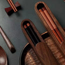 Axyaa Solid Wood Chopsticks Box Set - Portable High-grade Tableware