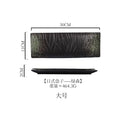 Axyaa Ceramic Sushi Dish: Japanese Style Flat Plate, Rectangular Hotel Tableware