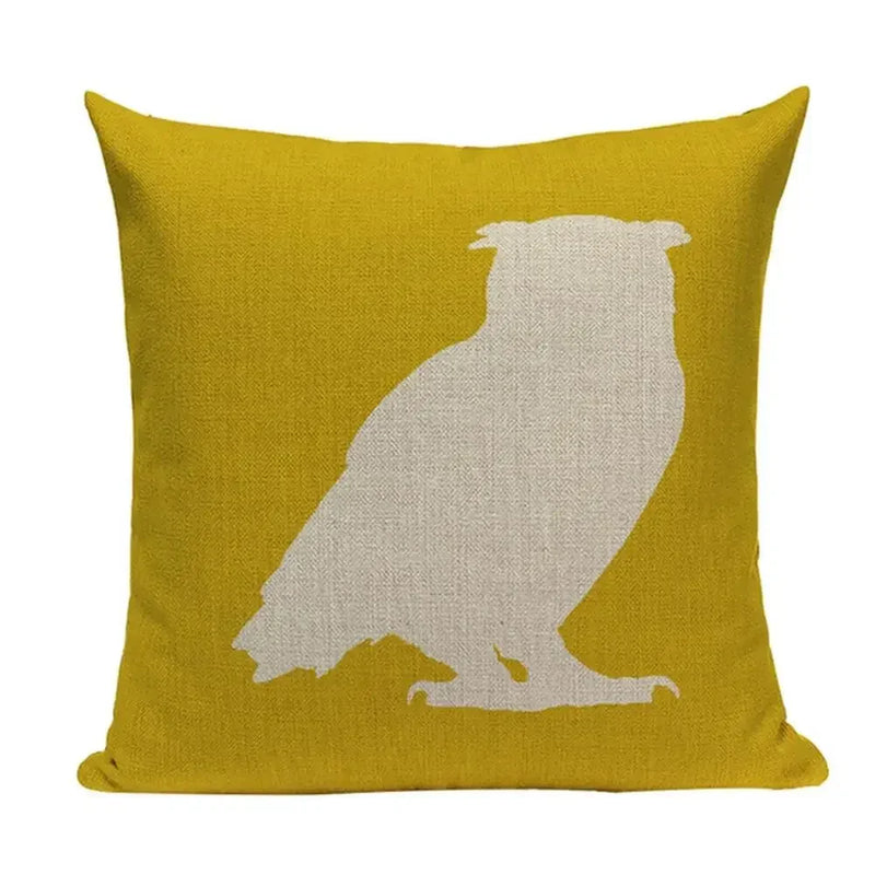 Axyaa Yellow Geometric Linen Pillow Case 45*45cm