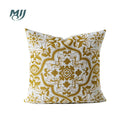 Axyaa Vintage Floral Jacquard Geometric Pillow Cover 45x45cm Home Bedroom Living Room