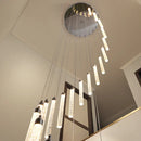 Axyaa Crystal Chandelier Stair Pendant Lamp Living Room Pendant Lights