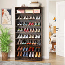 Axyaa 9-Tier Wood Shoe Storage Cabinet for 40-45 Pairs, 70.8'' Tall with Open Shelves