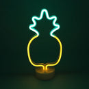 Axyaa Neon Pineapple Coconut Tree Night Light: Bar Bedroom Decor & Party Lamp