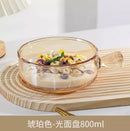 Axyaa Glass Plate Deep Serving Salad Fruit Dish