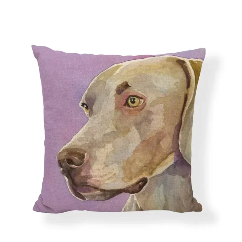 Axyaa Black White Dog Cushion Covers - Home Decor Pillow Cases